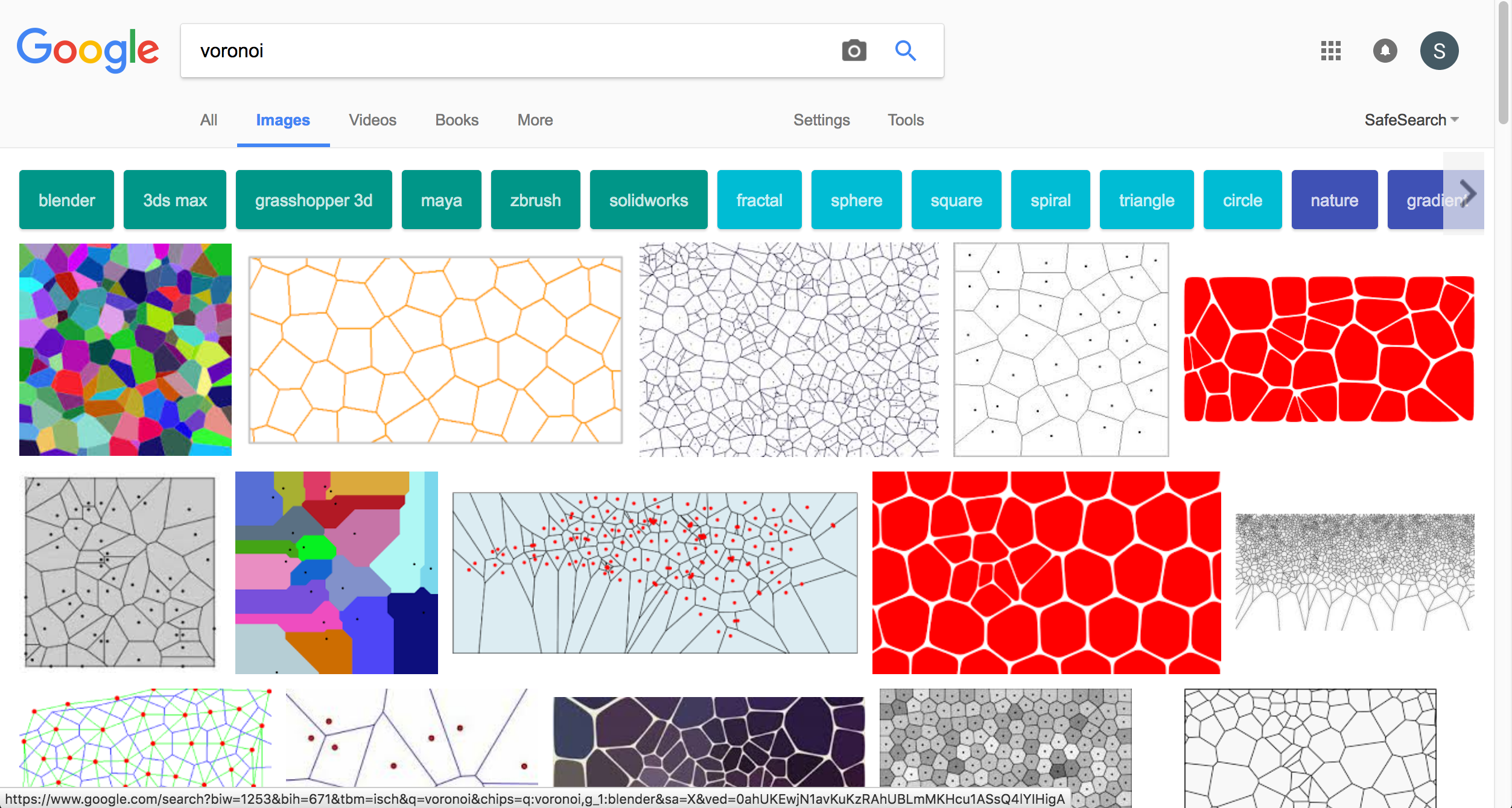 Google image search results for "voronoi"