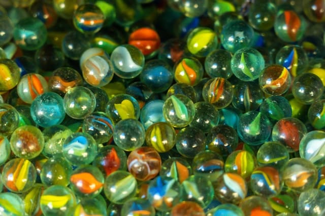 A pile of marbles